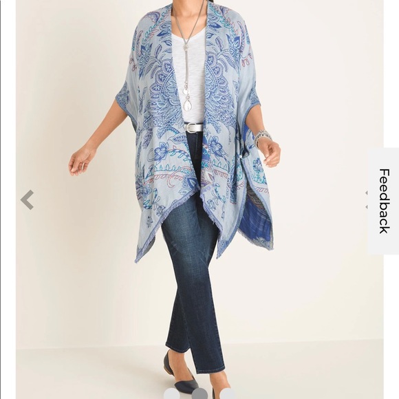 Chicos reversible ruana cover up - Picture 3 of 8